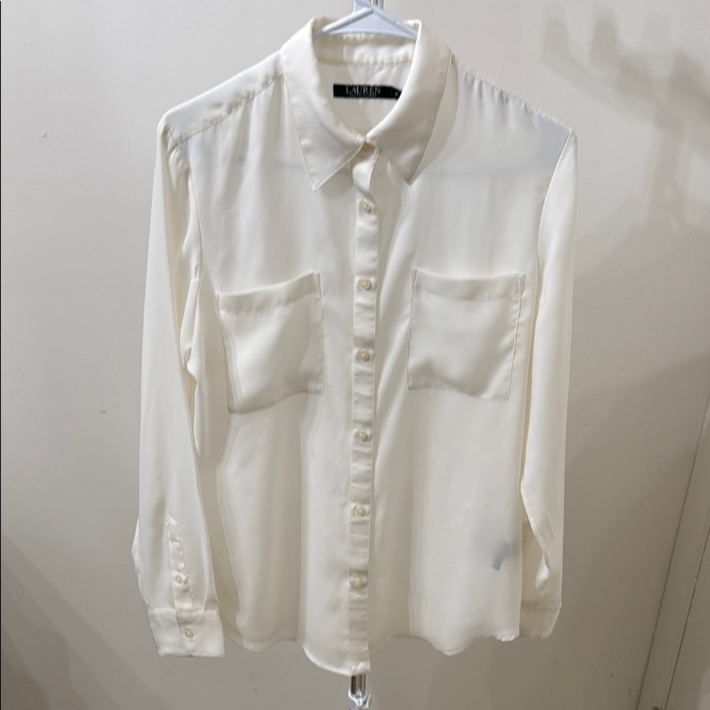 Lauren Ralph Lauren Ivory Long Sleeve Blouse